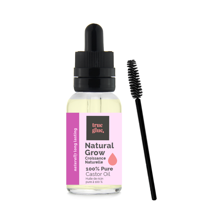 True Glue Natural Grow - 100% Pure Organic Castor Oil for Lashes & Brows